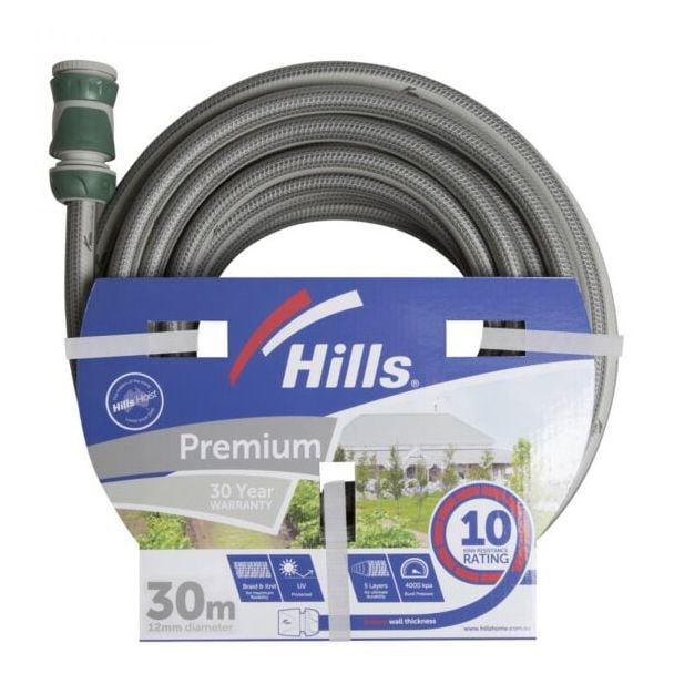 Hills Premium 12mm Kink Resistant Garden Hose 30m Length [ 100749 ]