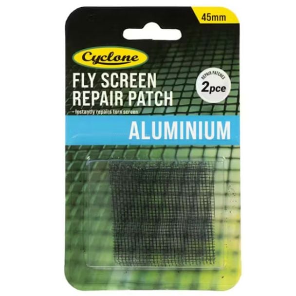 Cyclone Insect Screening Aluminium Mesh 45mm x 45mm Self Adhesive Repair Patches [ 30122156 ]