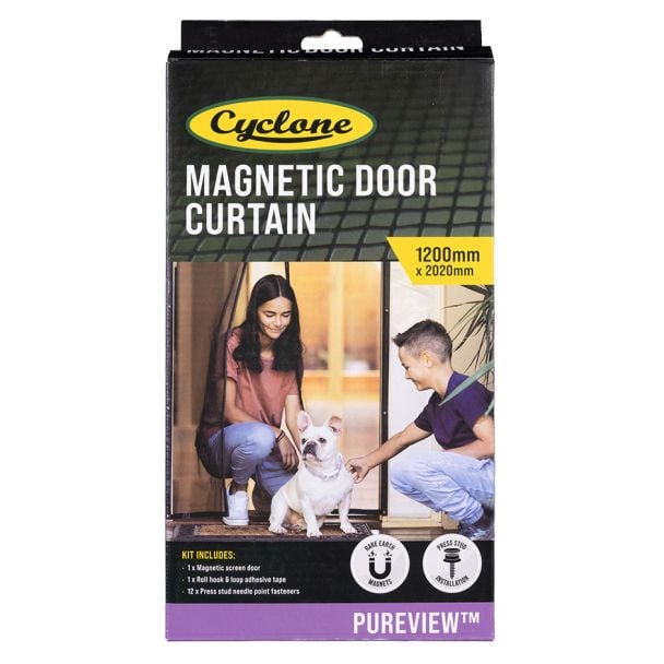 Cyclone Pureview Magnetic Screen Door Curtain 1200mm x 2020mm [ 30122361 ]