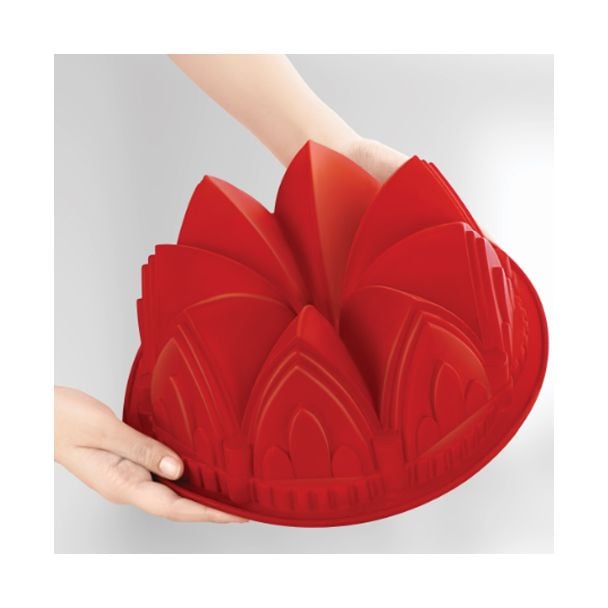 Silicone Zone Silicone Church Bundform Pan Mold in Red [ 301242 ]