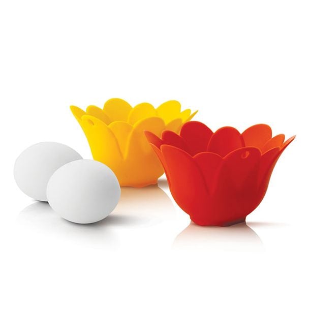 Silicone Zone Silicone 2 Piece Egg Poacher in Red & Yellow [ 305750 ]