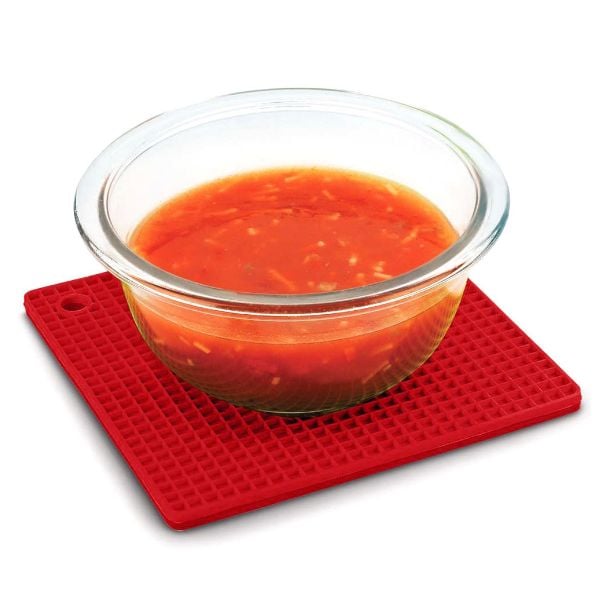 Silicone Zone Soft Cell Silicone Grid Pot Holder in Redx5 [ 306579Rx5 ]