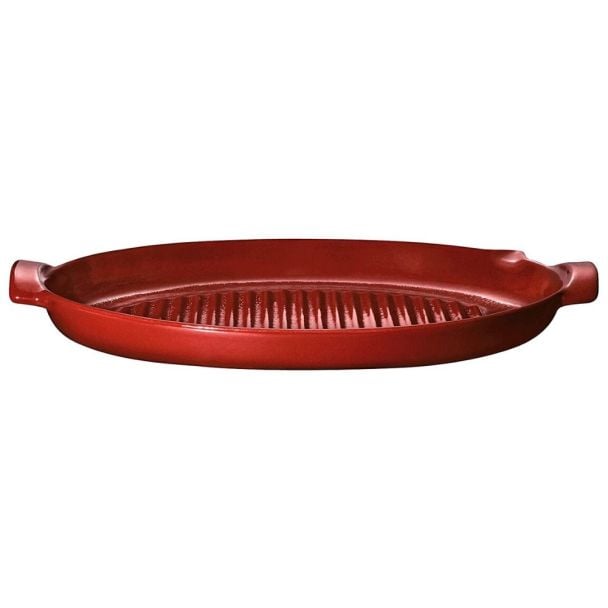 Emile Henry Ceramic Fish Grill 50 x 28cm in Rouge / Red [ 347544 ]