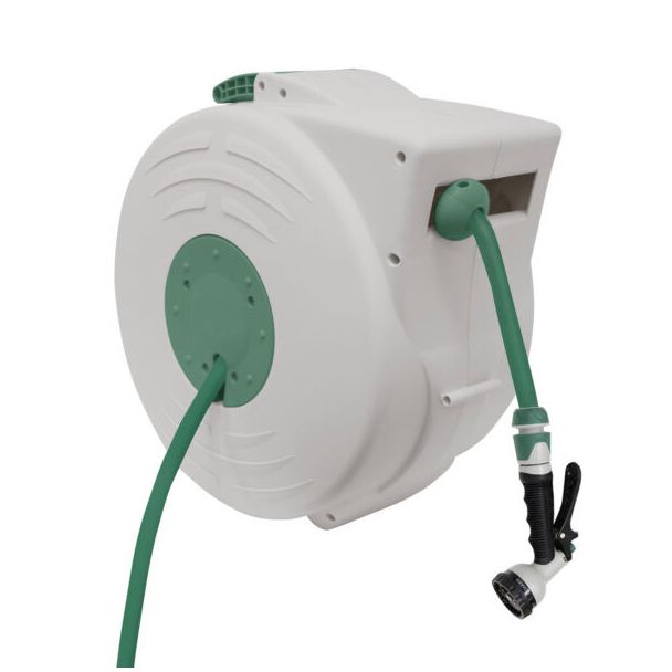 Hills Auto Retractable 20m Hose Reel with Pivot Wall Bracket [ 715303 ]