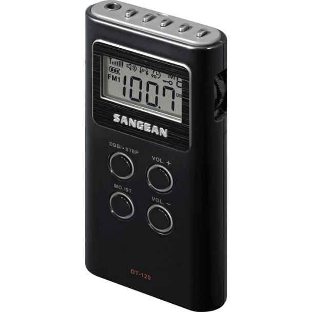 Sangean FM-Stereo / Am PLL Tunning Pocket Radio in Black [ DT120BK ]