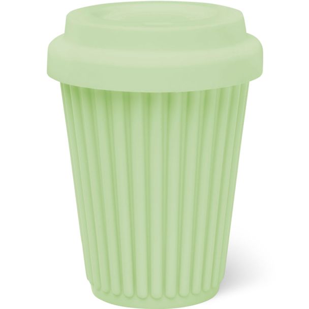 BYO Silicone Reusable Coffee Cup 340ml / 12 Oz in Mint with Mint Lid