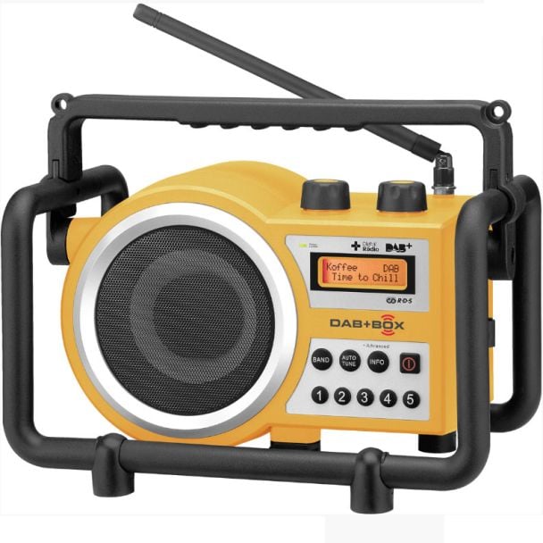 Sangean DAB+ / FM-RDS Utility Tradies Radio in Yellow [ DABBOXY ]