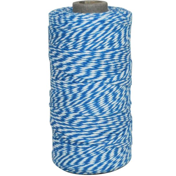 Dress My Cupcake 100 Yard Baker's Cotton Twine in Royal Blue / White [ DMC57028 ]