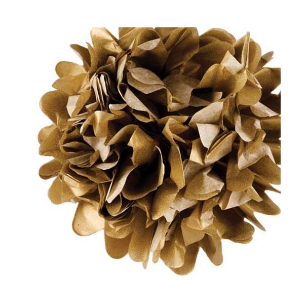 DMC Tissue Paper 25cm Decorative Party Pom Poms 4 Pack in Gold [ DMC7334L ]