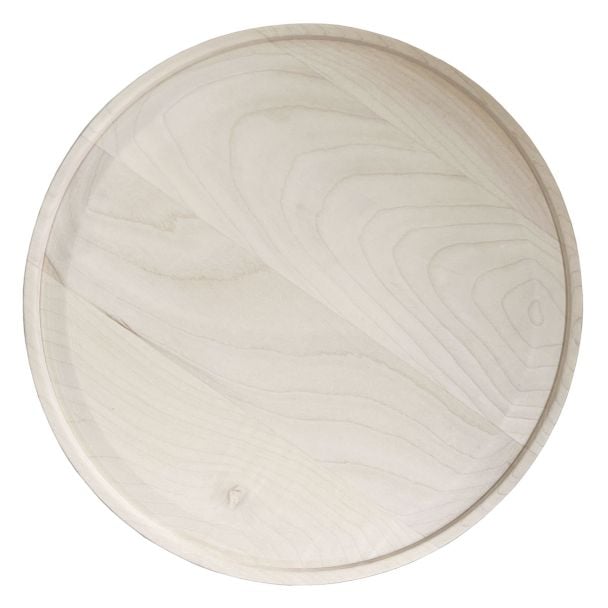 Klawe 26cm x 2cm Maple Wood Round Serving Board with Rim [ K0521261 ]