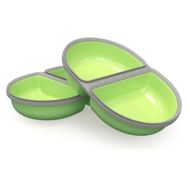 Sure PetCare SureFeed Split Feeder Bowl in Green - 2 Pack [ SBOWL2GN ]