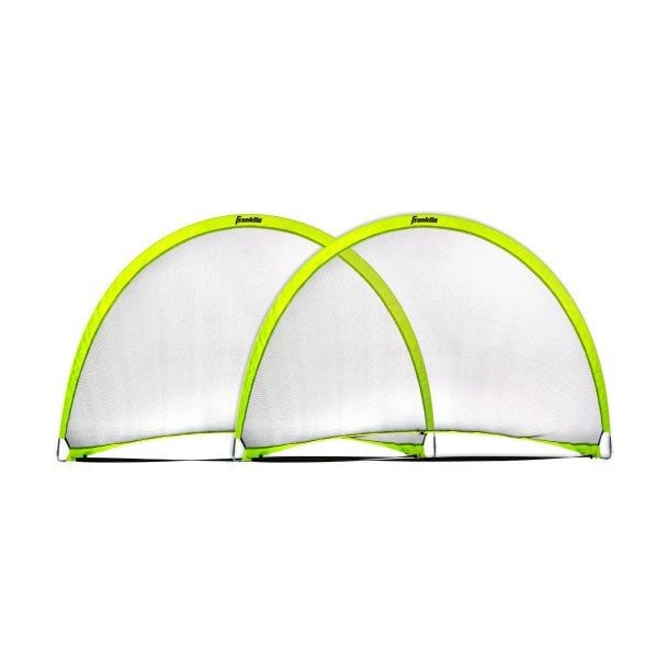 Franklin 6' x 4' Dome Shaped Pop Up Fold Flat Soccer Goals Pair [ SO30144X ]