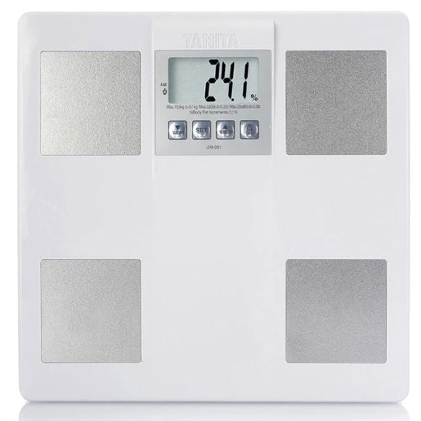 Tanita Body Fat / Hydration Monitor Scales 150Kg Capacity in White [ UM-051 ]