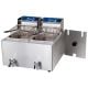 Birko Commercial 8 Litre Double Deep Fryer with Timer Controls [ 1001004 ]