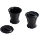 Mastrad of Paris Premium Silicone Set of 2 x 130ml Fluted Jelly Moulds in Black [ F69500 ]