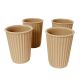 Unbreakable Silicone Reusable 340ml Cups in Espresso Brown - 4 Pack