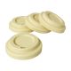 Unbreakable Silicone Reusable 9.5cm Diameter Coffee Cup Lids in Pastel Sherbet Yellow - 4 Pack