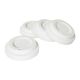 Unbreakable Silicone Reusable 9.5cm Diameter Coffee Cup Lids in White - 4 Pack