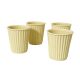 Unbreakable Silicone Reusable 230ml Cups in Pastel Sherbet Yellow - 4 Pack