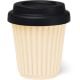 BYO Silicone Reusable Coffee Cup 230ml / 8 Oz in Lemon with Black Lid