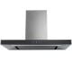 Euromaid 90cm Stainless Steel & Black Glass 1000m3/hr Canopy Rangehood [ CFP9BG ]