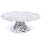 Crow Canyon Enamelware 30cm Cake Stand in Grey Marble Enamel [ D100GM ]