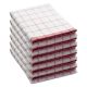 E-Cloth Classic Red Check Tea Towel Pack of 6 in Red [ ECL055x6 ]