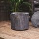 Eco Fuego Low Smoke Wax Candle Fire Pit in Charcoal Log Finish [ GLOW2406 ]