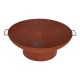 Glow Brooklyn 80cm Diameter Fire Pit with Elevated Stand in Rust [ GLOW2414 ]