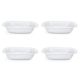 Dishy Enamelware Oblong Enamel Pie Dish 22cm in White 4 Pack [ RD4602x4 ]