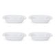 Dishy Enamelware Oblong Enamel Pie Dish 24cm in White 4 Pack [ RD4608x4 ]