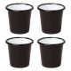 Falcon Enamelware 6cm Mini Enamel Tumbler in Black & White 4 Pack [ RD4848x4 ]