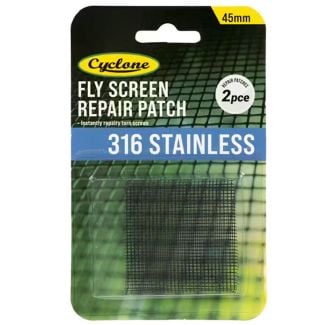 Cyclone Insect Screening 316 Stainless Mesh 45mm x 45mm Self Adhesive Repair Patches [ 30122149 ]