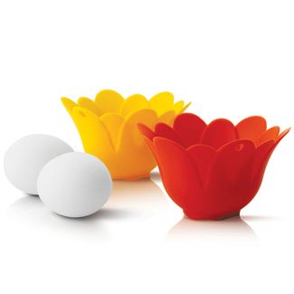 Silicone Zone Silicone 2 Piece Egg Poacher in Red & Yellow [ 305750 ]