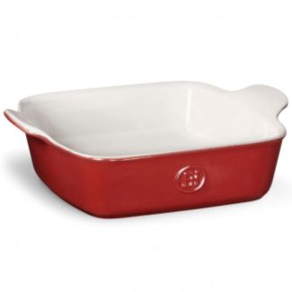 Emile Henry Ceramic Square Dish 27.3 x 23cm in Rouge / Red [ 362023 ]