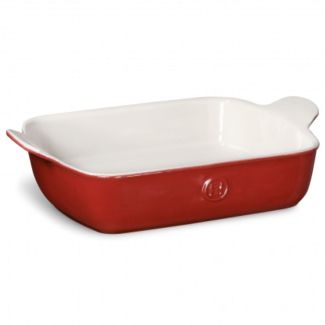 Emile Henry Ceramic Rectangular Dish 34.5 x 24cm in Rouge / Red [ 369620 ]