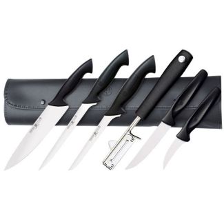 Wusthof 7 Piece Pro Knife Apprentice Starter Kit with Knives & Vinyl Knife Roll [ 97808 ]