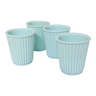 Unbreakable Silicone Reusable 230ml Cups in Pastel Sherbet Blue - 4 Pack