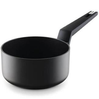 Castey Titanium Aluminium 16cm Saucepan in Black with Ergonomic Handle [ CATTZ16 ]