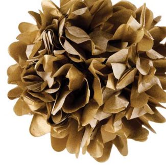 DMC Tissue Paper 25cm Decorative Party Pom Poms 4 Pack in Gold [ DMC7334L ]