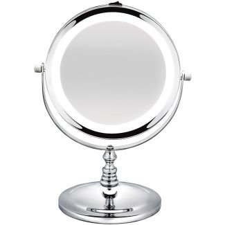 Bodysense Short Round Salon Beauty Mirror with LED Light 22.5cm Height [ GT0258F ]