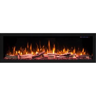 Bonaire 50 Inch Electric Linear Fireplace with Premium Metal Trim Kit [ HEF5000050 ]