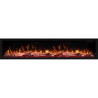 Bonaire 72 Inch Electric Linear Fireplace with Premium Metal Trim Kit [ HEF5000072 ]