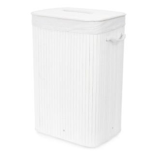 Compactor White Collapsible Rectangular Bamboo Laundry Hamper [ RAN9108 ]