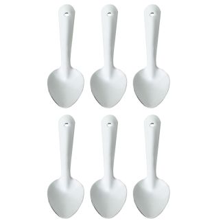 Dishy Enamelware 15cm Spoon in White Pack of 6 [ RD430X6 ]