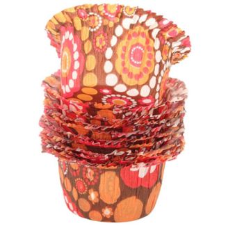 Dishy Swedish Made Premium Greaseproof Medium Baking Cups x 12 Red Flower Power [ RDBC0035 ]