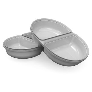 Sure PetCare SureFeed Split Feeder Bowl in Grey - 2 Pack [ SBOWL2GY ]