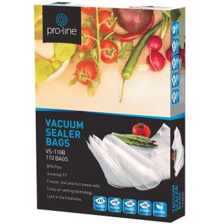 Pro-Line 110 Pack of Mixed Sized Channel Vacuum Sealer Bags [ VS-110B ]